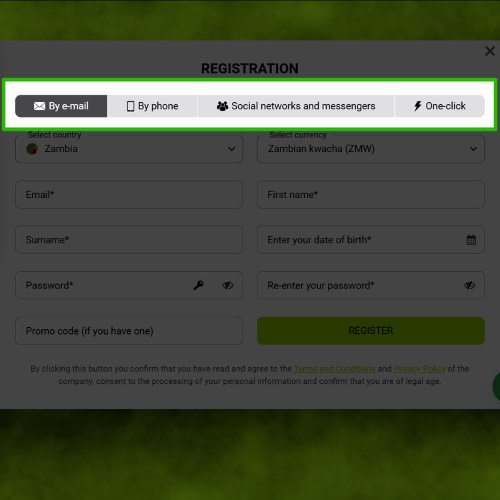 Choose your WinWin registration method