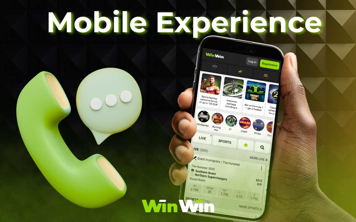 WinWin offers responsive mobile experience